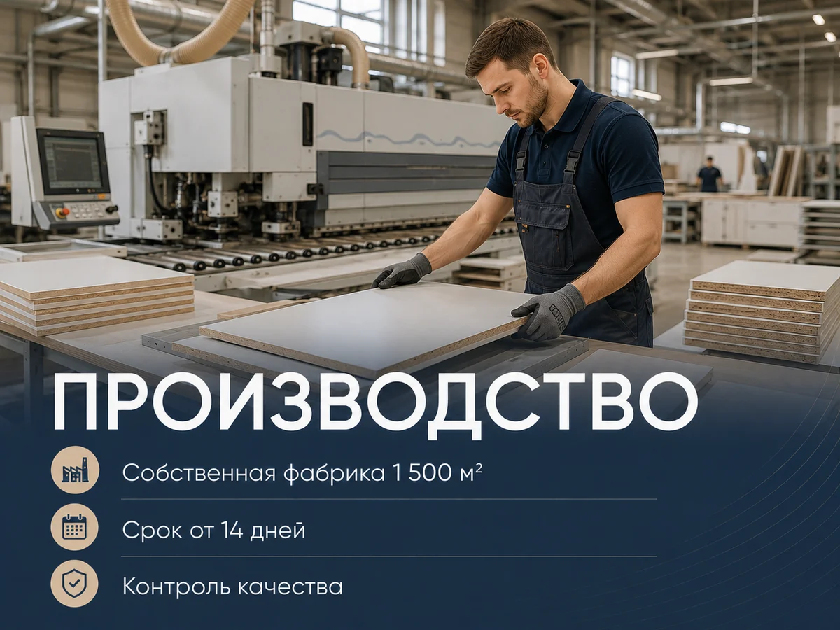 Производство кухонь на фабрике НОРДЛИС
